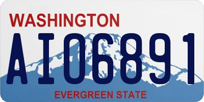 WA license plate AIO6891