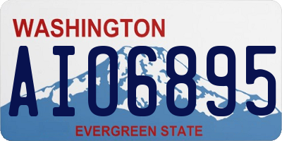 WA license plate AIO6895
