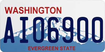 WA license plate AIO6900