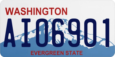 WA license plate AIO6901