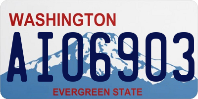 WA license plate AIO6903