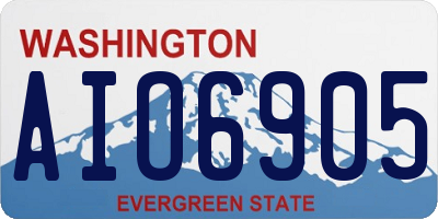 WA license plate AIO6905