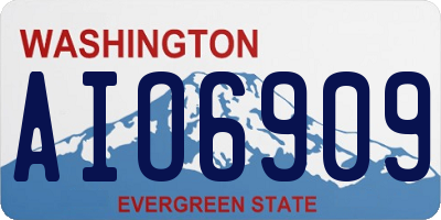 WA license plate AIO6909
