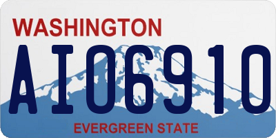 WA license plate AIO6910