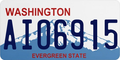 WA license plate AIO6915
