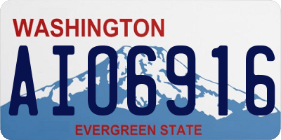 WA license plate AIO6916