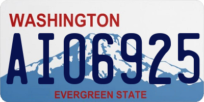 WA license plate AIO6925