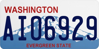 WA license plate AIO6929