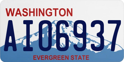 WA license plate AIO6937
