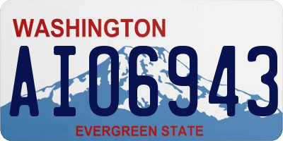 WA license plate AIO6943