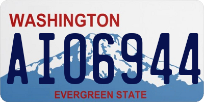 WA license plate AIO6944
