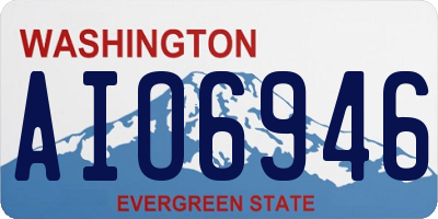 WA license plate AIO6946