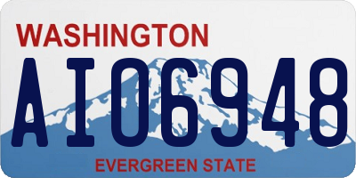 WA license plate AIO6948