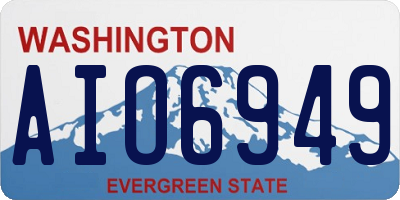 WA license plate AIO6949