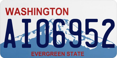 WA license plate AIO6952