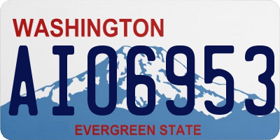 WA license plate AIO6953