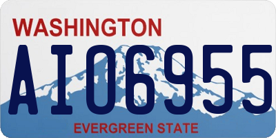 WA license plate AIO6955