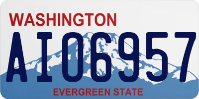 WA license plate AIO6957
