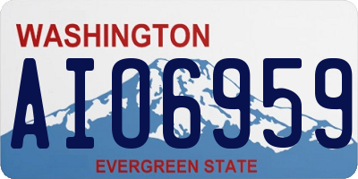 WA license plate AIO6959