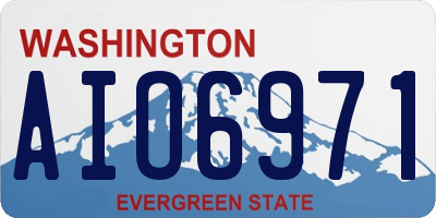 WA license plate AIO6971
