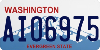 WA license plate AIO6975