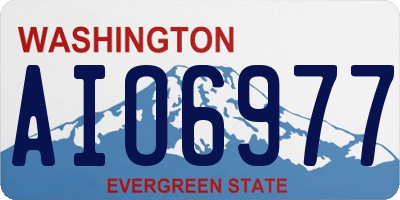 WA license plate AIO6977