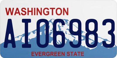 WA license plate AIO6983