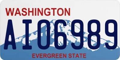 WA license plate AIO6989