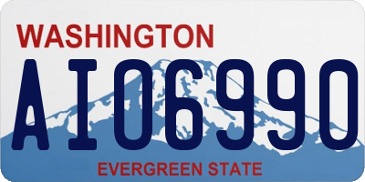 WA license plate AIO6990