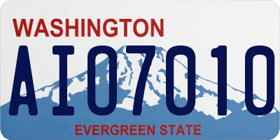 WA license plate AIO7010