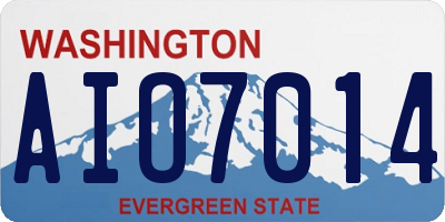 WA license plate AIO7014