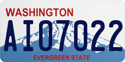 WA license plate AIO7022