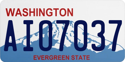 WA license plate AIO7037