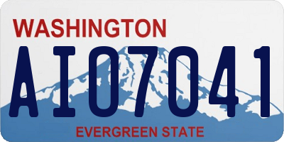 WA license plate AIO7041