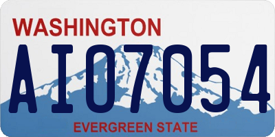 WA license plate AIO7054
