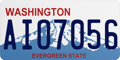 WA license plate AIO7056