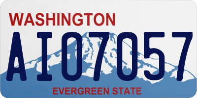 WA license plate AIO7057