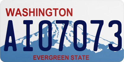 WA license plate AIO7073