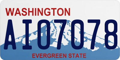 WA license plate AIO7078
