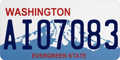 WA license plate AIO7083