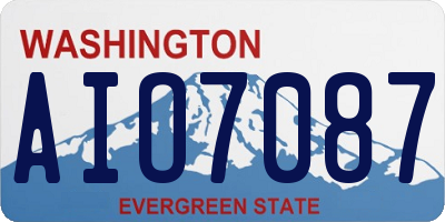 WA license plate AIO7087
