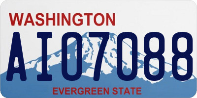 WA license plate AIO7088