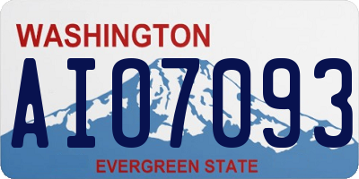 WA license plate AIO7093