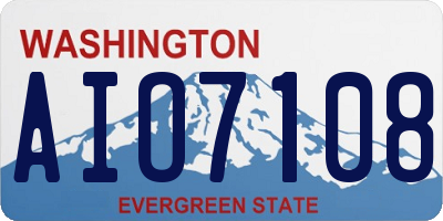 WA license plate AIO7108