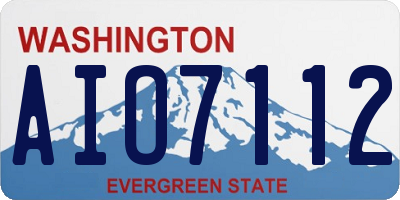 WA license plate AIO7112