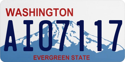 WA license plate AIO7117