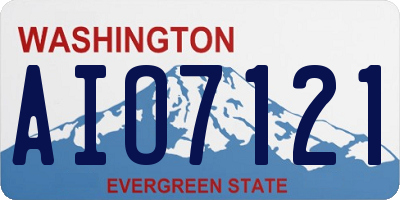 WA license plate AIO7121