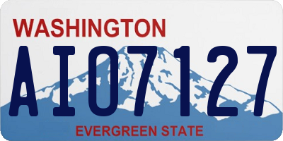 WA license plate AIO7127