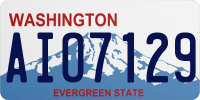 WA license plate AIO7129