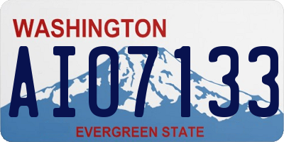 WA license plate AIO7133